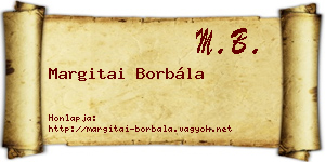 Margitai Borbála névjegykártya